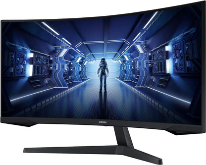 Monitor Gaming Samsung Odyssey G5 G55T (LC34G55TWWRXEN) - 34" LED VA Curved, Ultra WQHD 3440x1440, 1ms (MPRT), 165Hz Max., FreeSync Premium, Nero